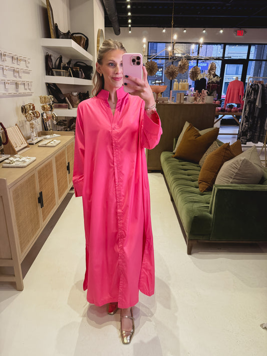 The Hot Pink Shirt Dress