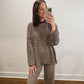 The Levi Striped Set in Brown (Top and Bottom Sold Together)