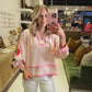 The Pink Embroidered Sleeve Blouse