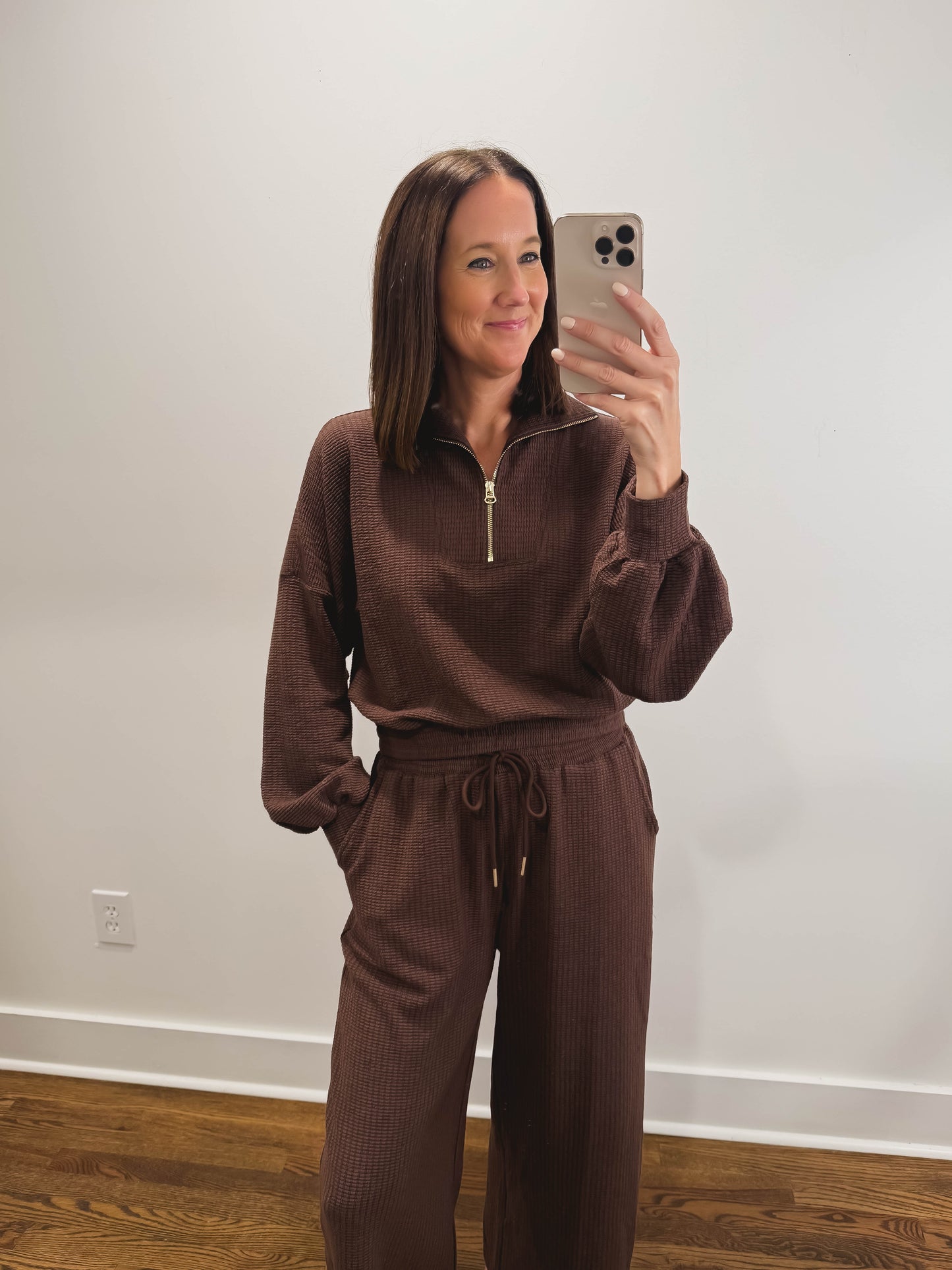 The Maple Ribbed Half-Zip Set