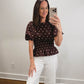 The Clara Dot Peplum Top