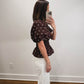 The Clara Dot Peplum Top