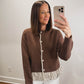 The Cider Stripe Trim Sweater