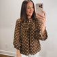 The Sienna Dot Tie Neck Top
