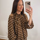 The Sienna Dot Tie Neck Top