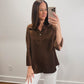 The Candlelight Blouse in Brown
