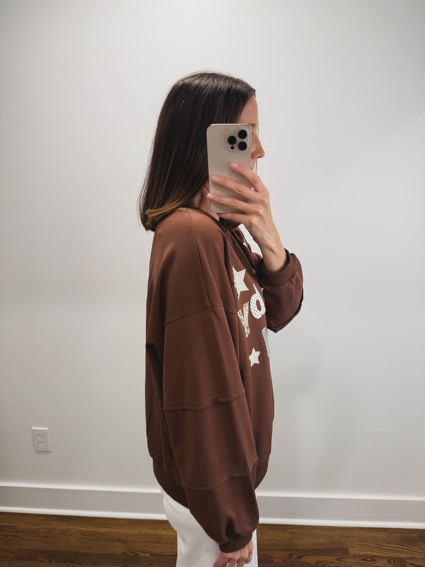 Walk by Faith Patchwork Sweatshirt