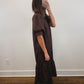 The Walnut Dress | Espresso Puff Sleeve Midi Dress