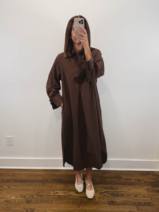 Misty Morning Dress in Brown