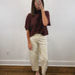 The Juniper Knit Top in Brown