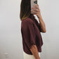 The Juniper Knit Top in Brown