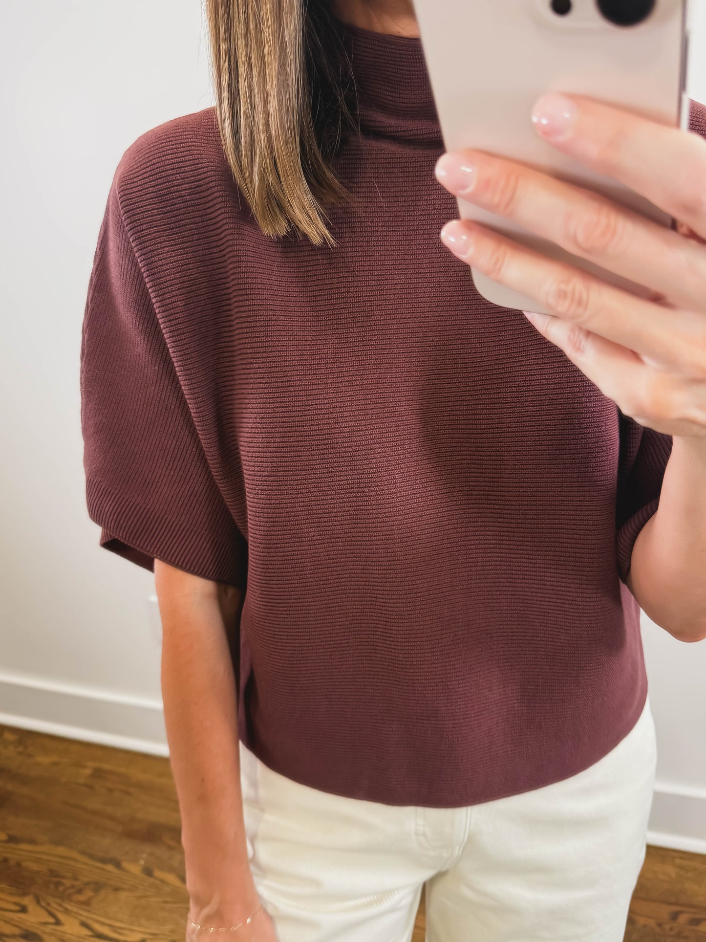 The Juniper Knit Top in Brown