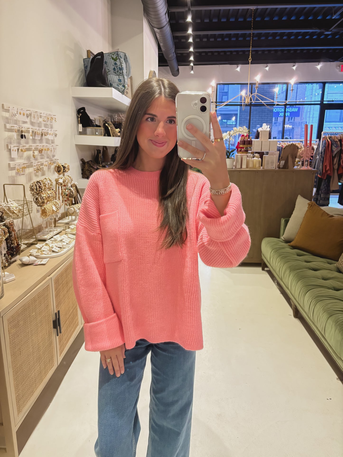 The Sugarplum Oversized Drop Shoulder Knit Sweater