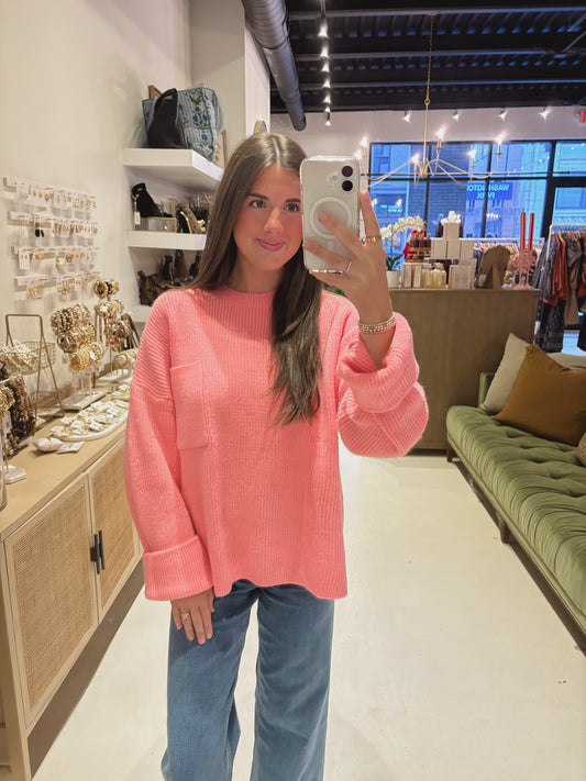 The Sugarplum Oversized Drop Shoulder Knit Sweater