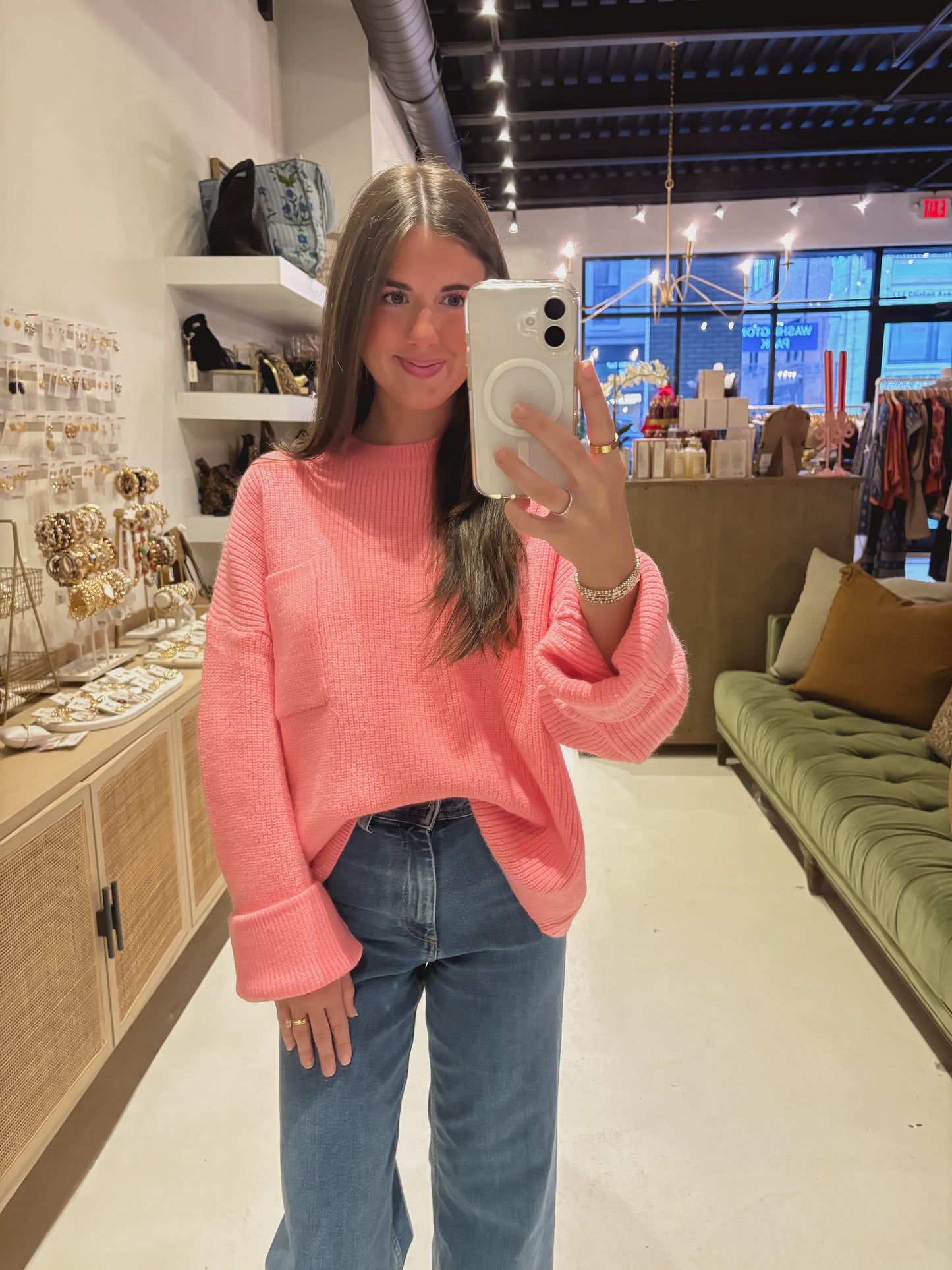 The Sugarplum Oversized Drop Shoulder Knit Sweater