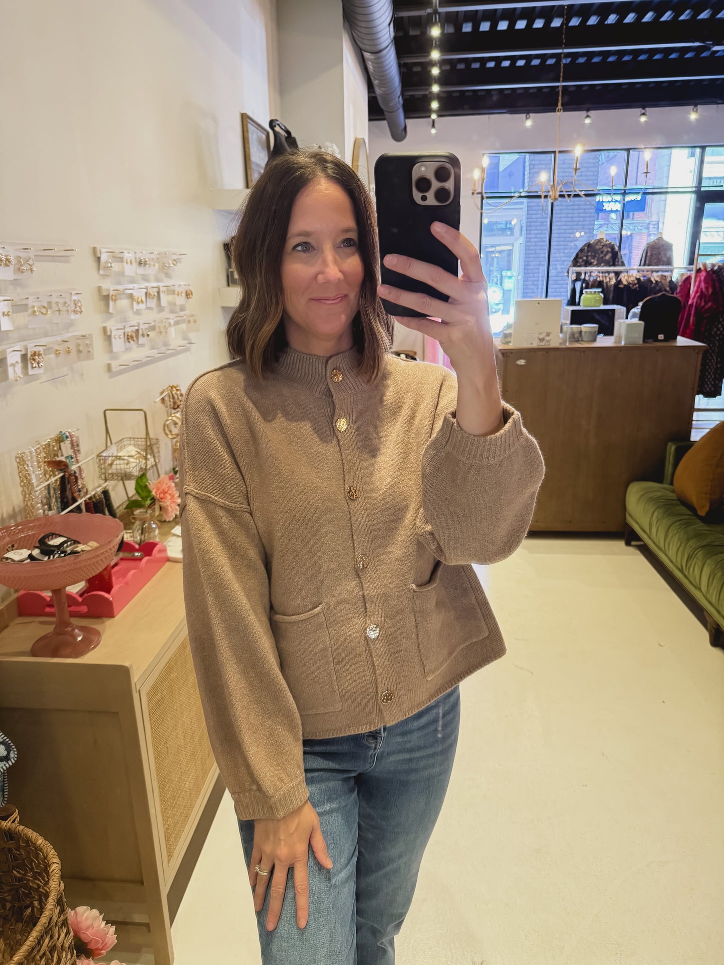 The Gold Button Cardigan