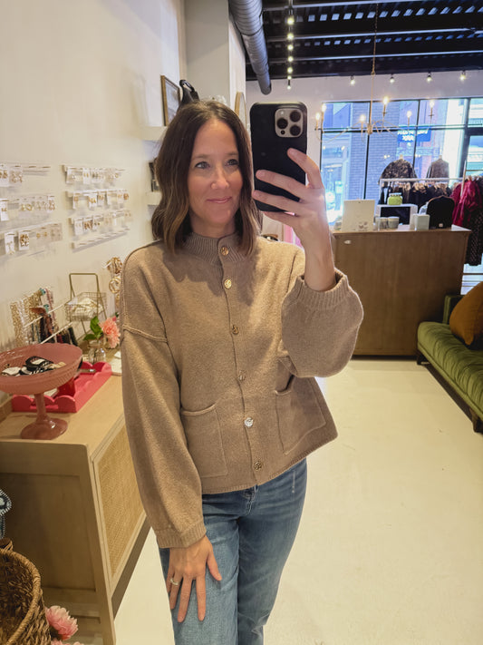 The Gold Button Cardigan