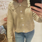 Collared Sand Cardigan