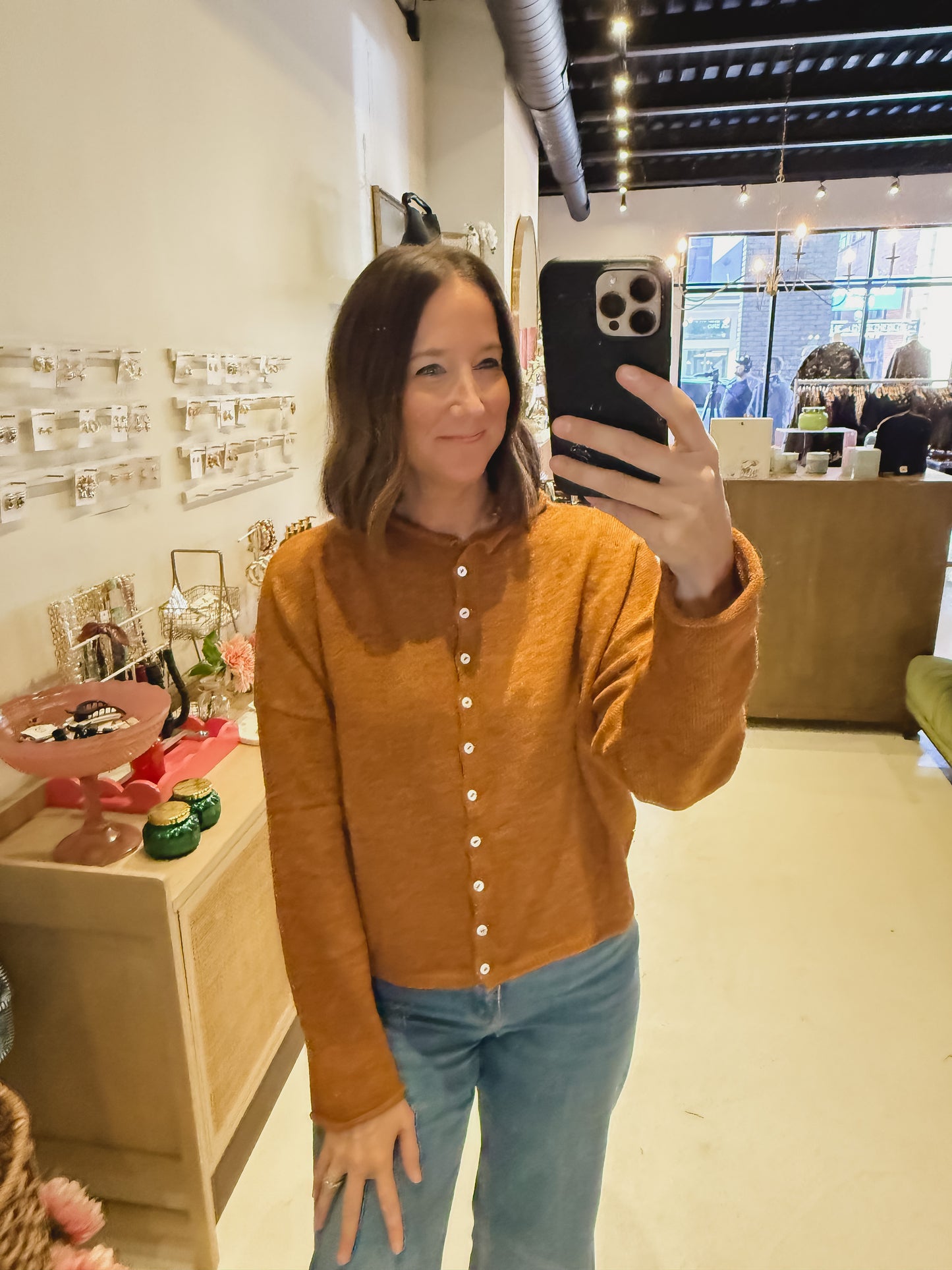 The Piper Cardigan in Rust