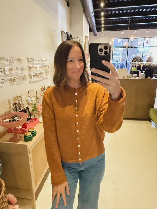 The Piper Cardigan in Rust