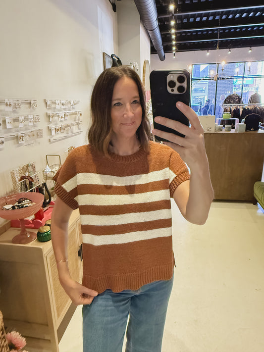 The Burnt Orange Sweater Top
