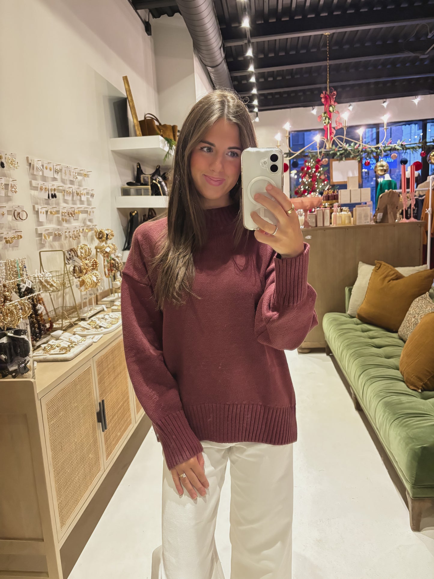 Burgundy Sweater
