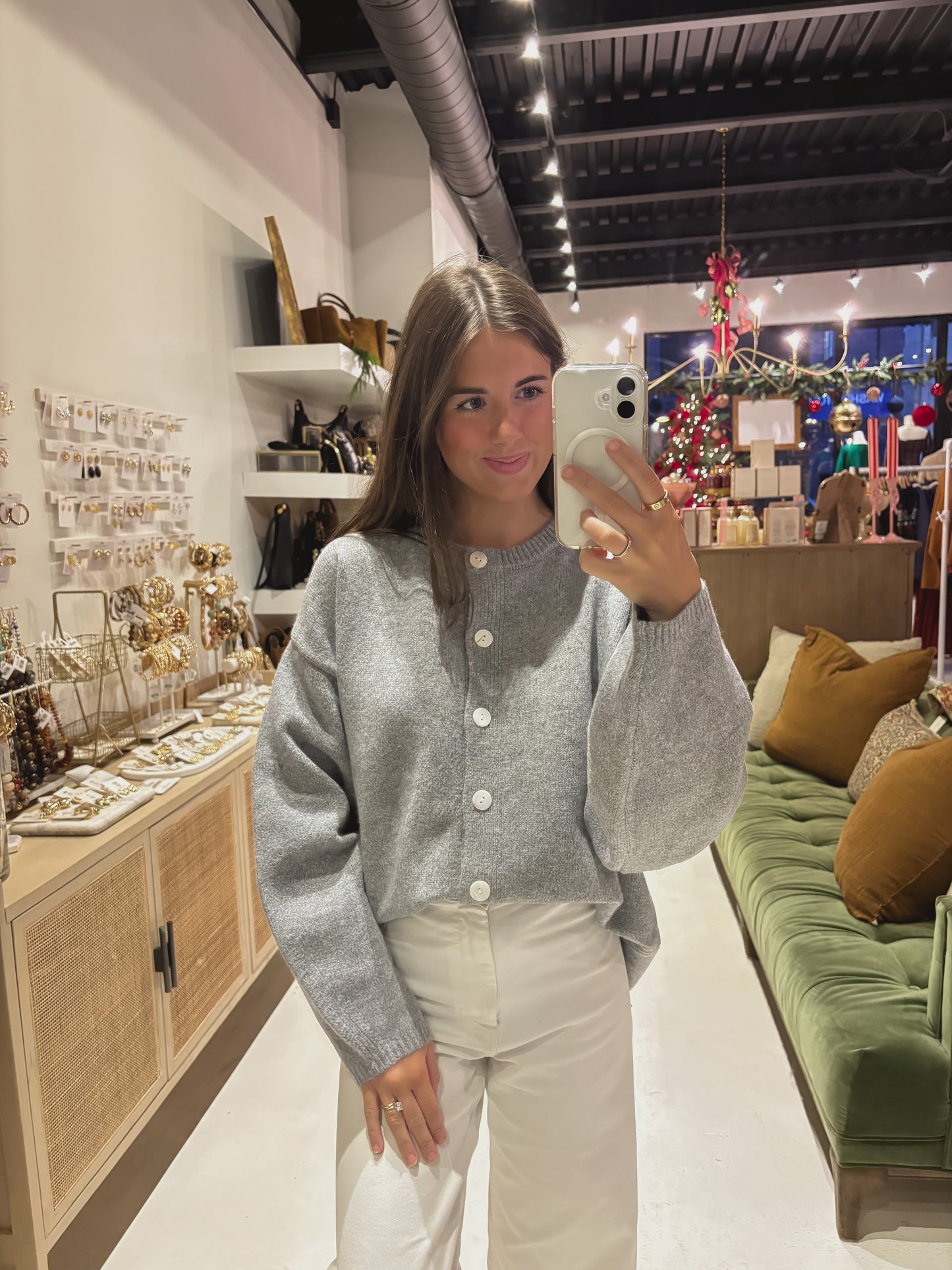 The Juniper Cardigan in Gray