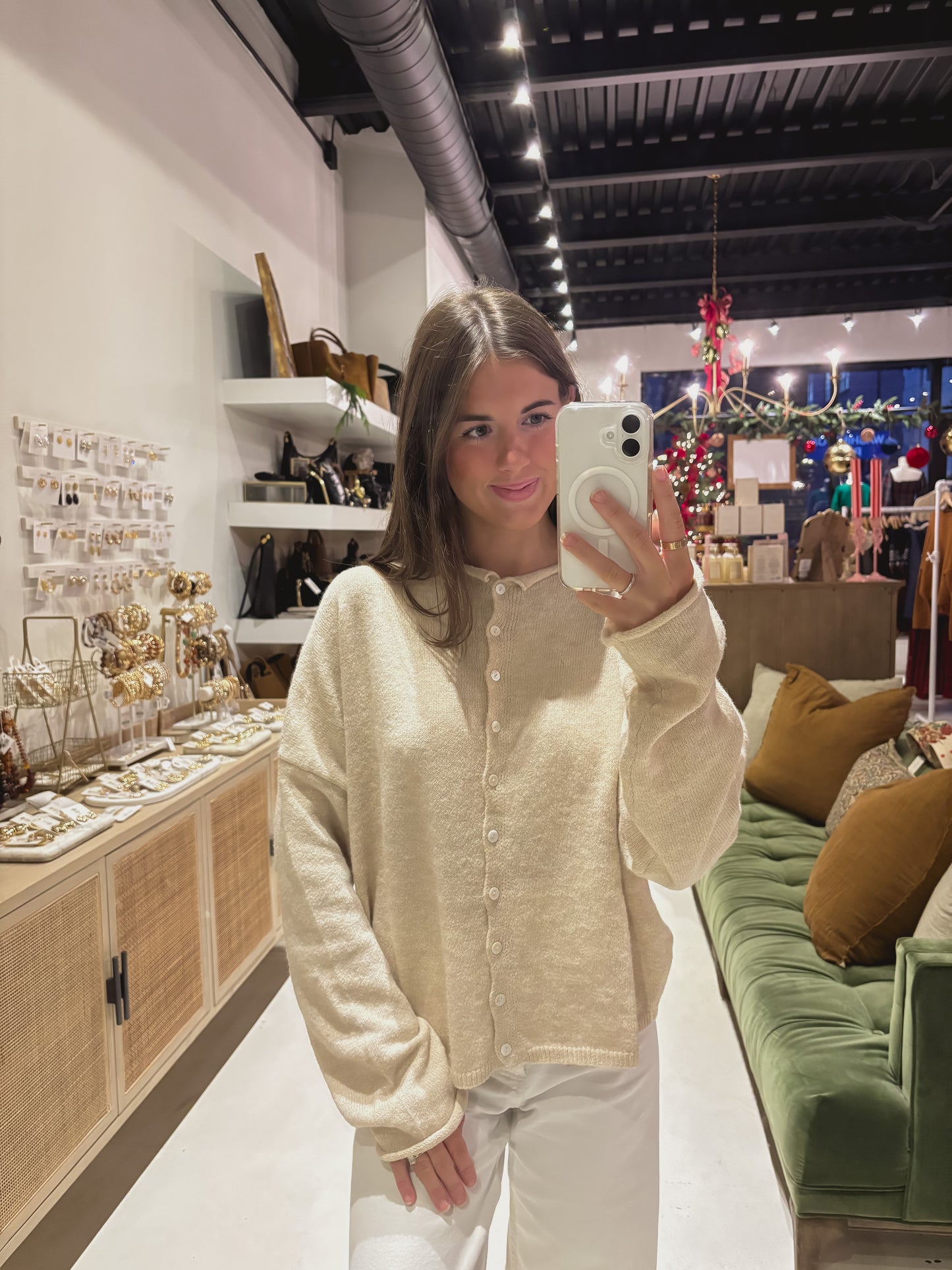 The Piper Cardigan in Natural