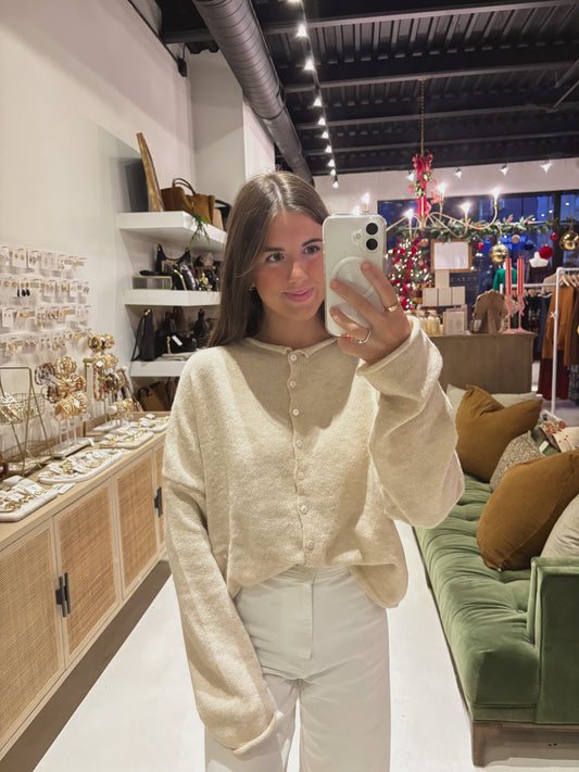 The Piper Cardigan in Natural