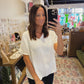 The Evian Top in White