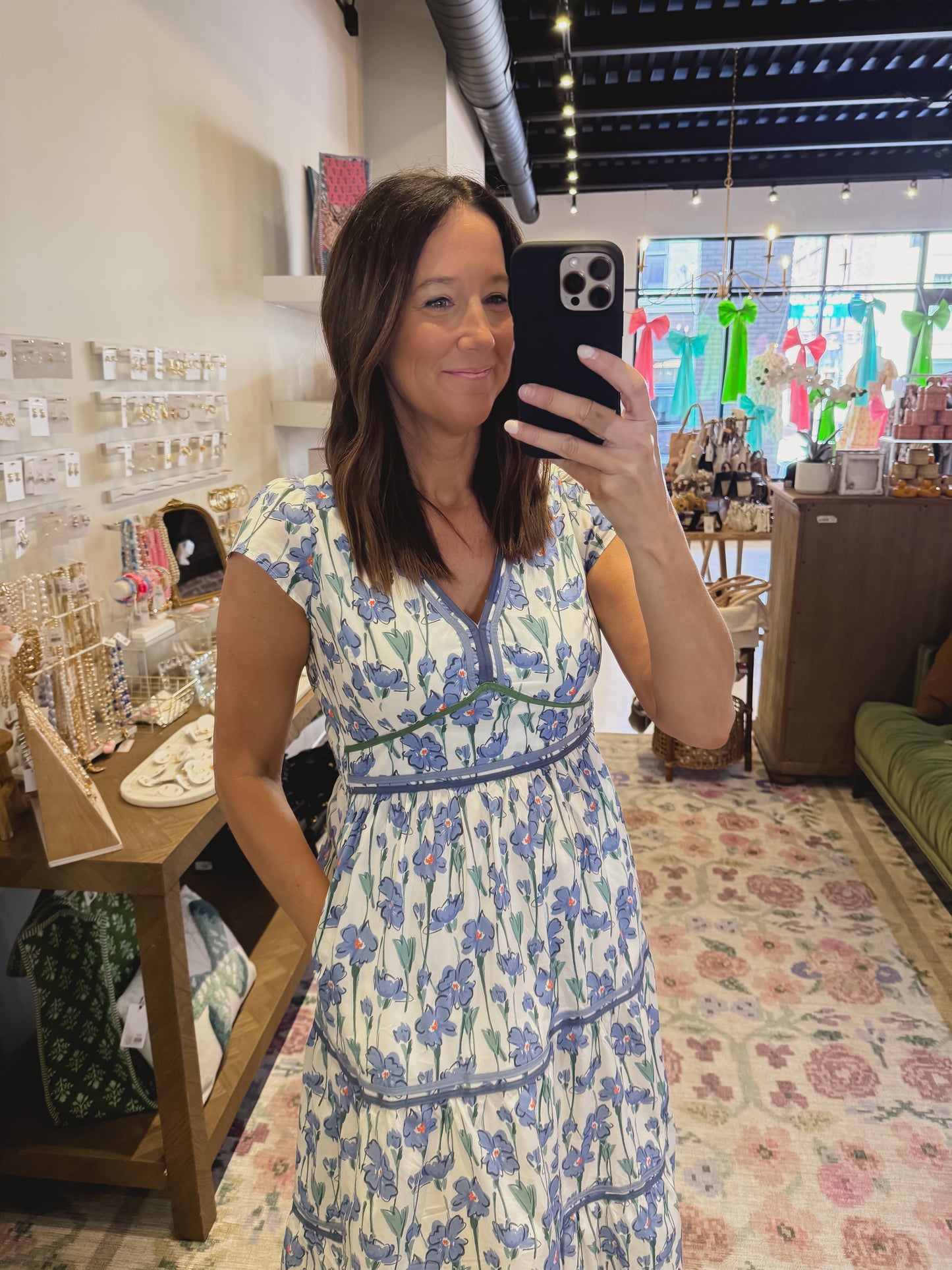 The Allison Dress in Blue