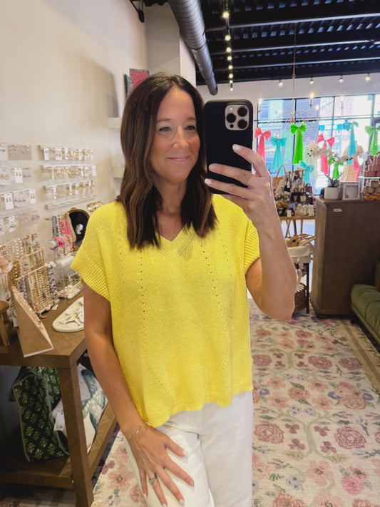 The Judi Sweater in Yellow