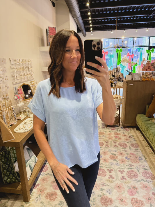 The Lisa Top in Blue (S-2X)
