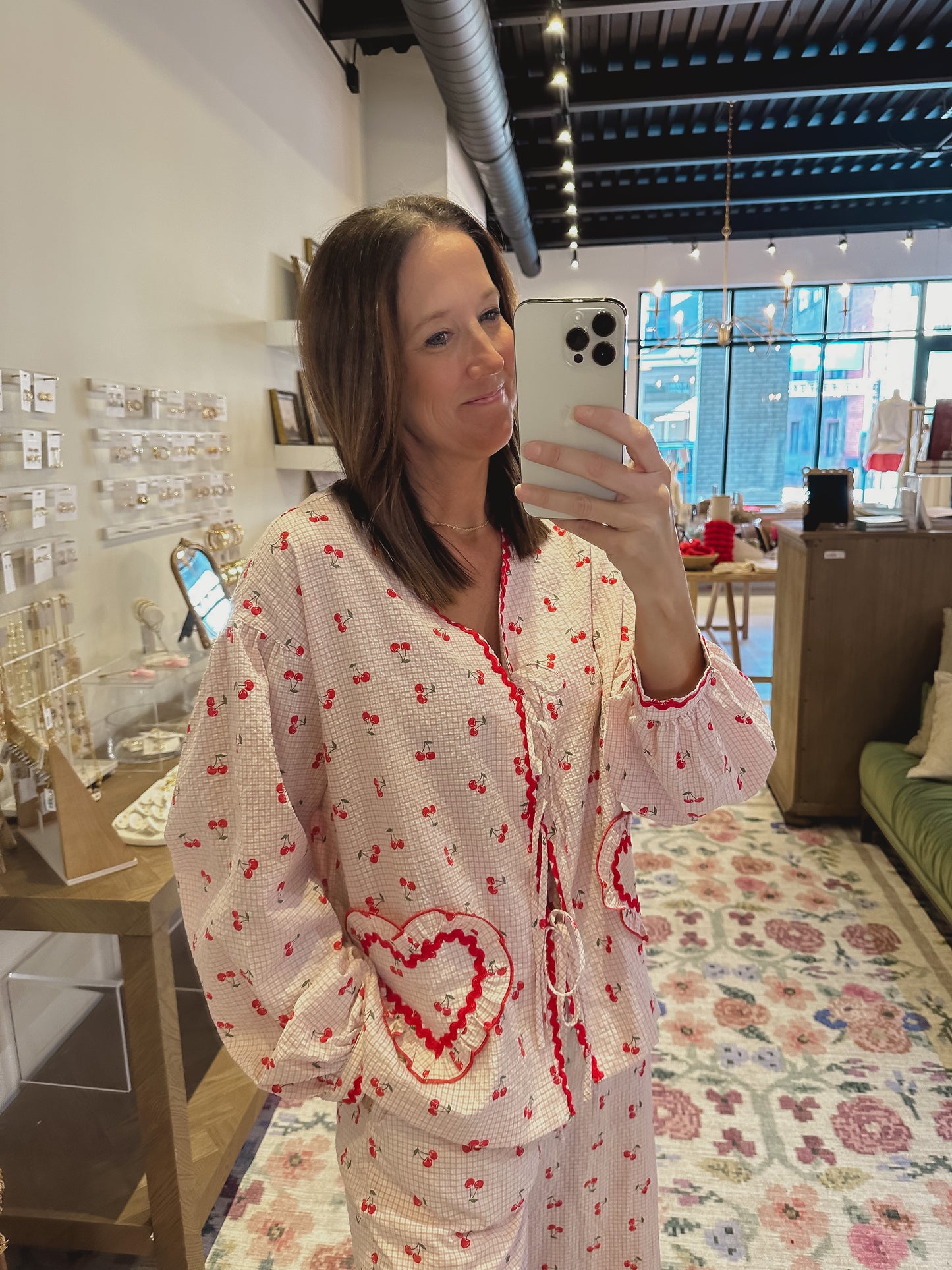 The Cherries and Hearts Pajamas