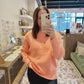 The Riley Sweater in Salmon Pink