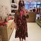 The Brown and Pink Floral Dress