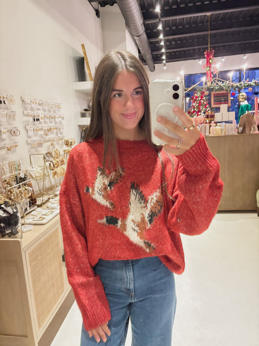 DOORBUSTER! Red Duck Sweater