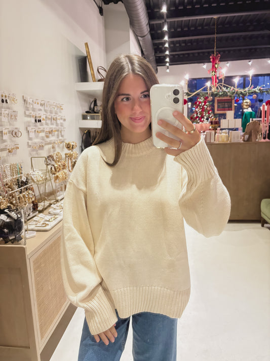 DOORBUSTER! Cream Relaxed Sweater