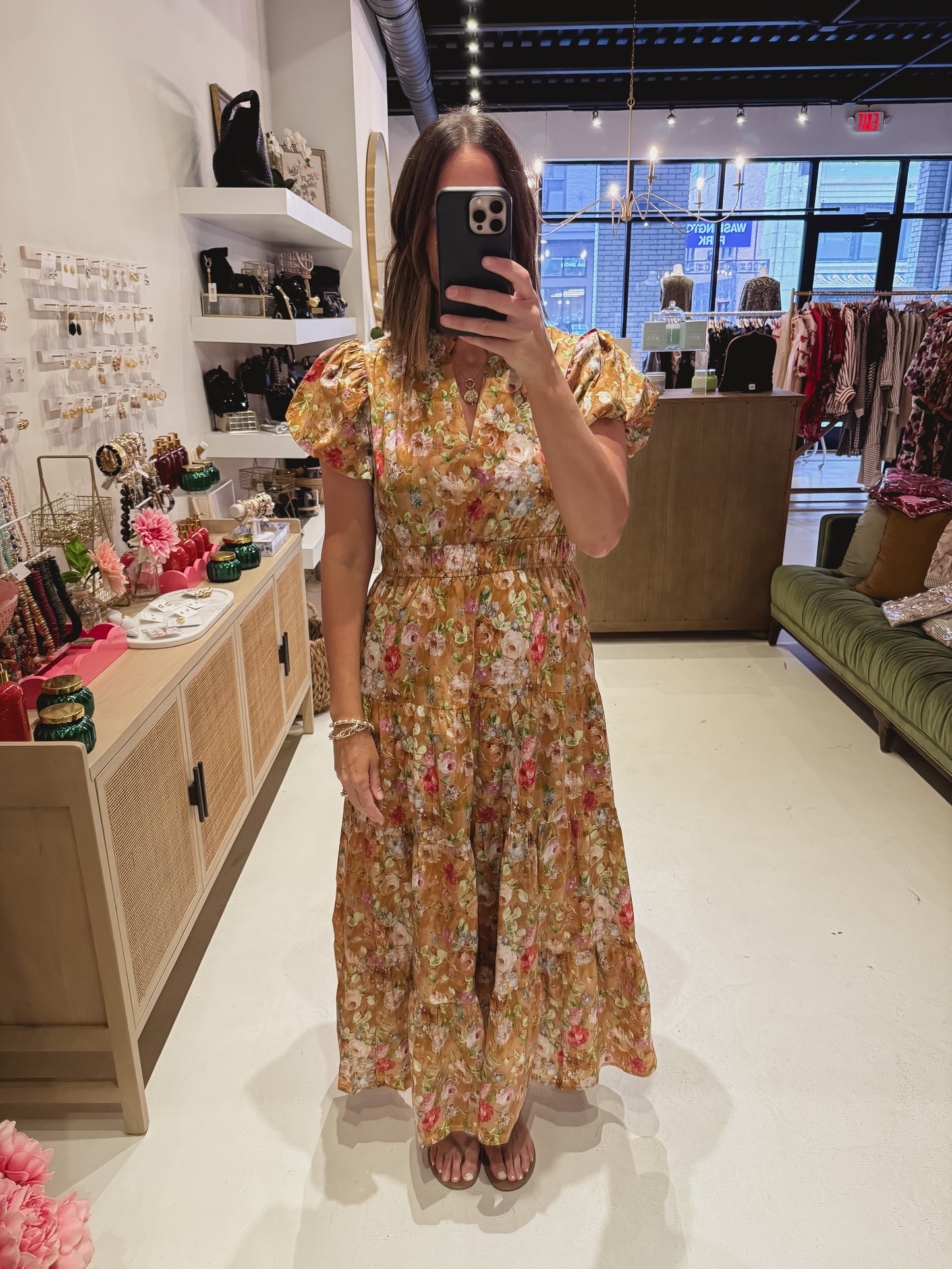 The Orange Floral Garden Dress (AVAILABLE IN PLUS SIZES)