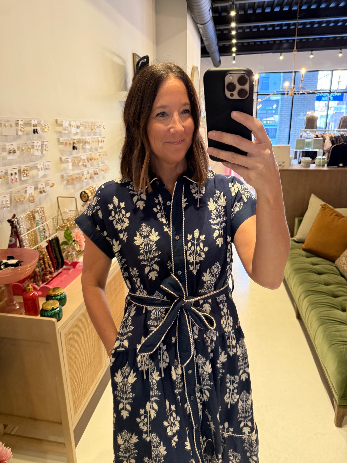 The Marlowe Dress in Navy