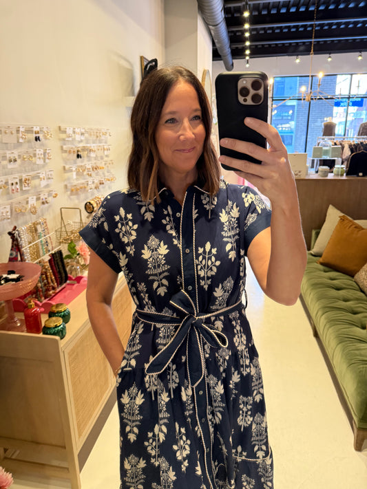 The Marlowe Dress in Navy