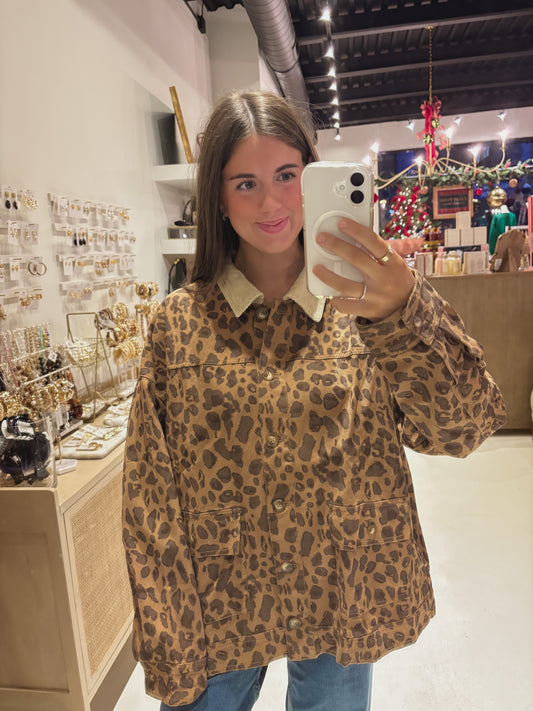 DOORBUSTER! The Leopard Button Up Jacket