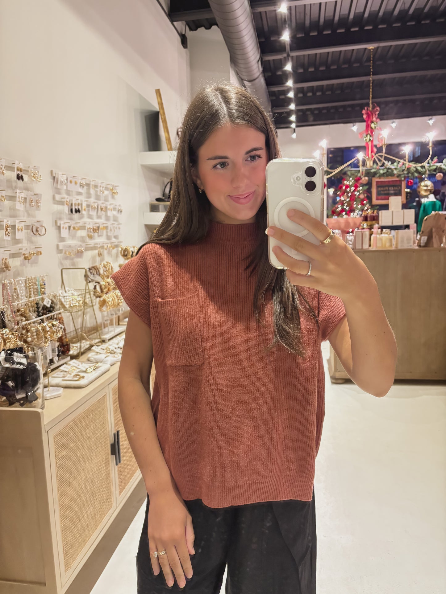 DOORBUSTER! The Mockneck Pocket Sweater