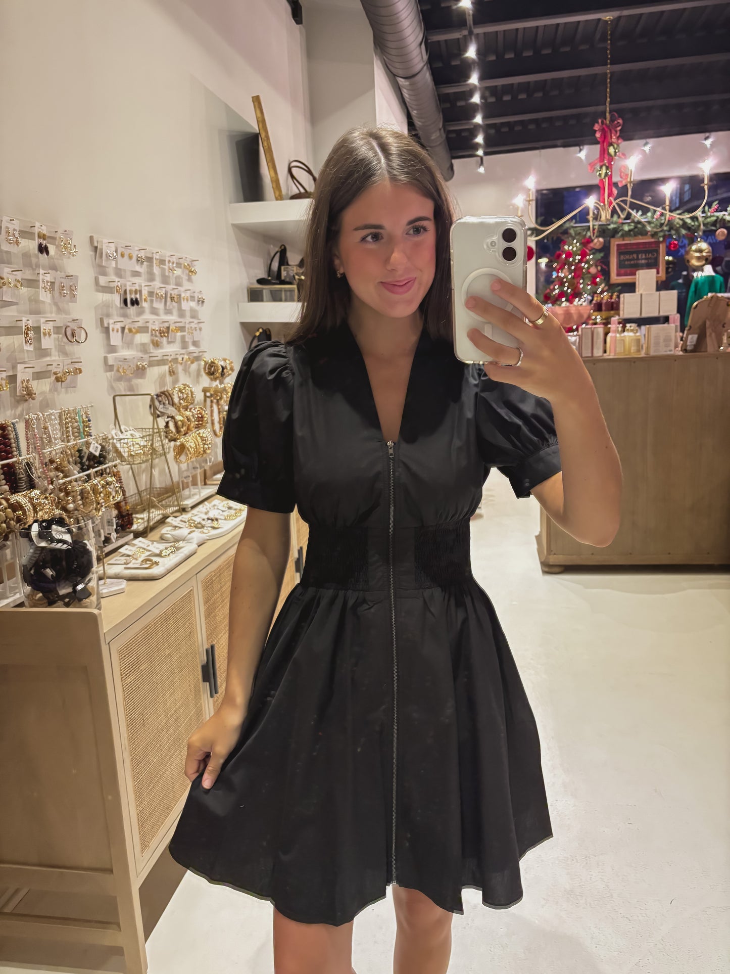 DOORBUSTER! The Short Zip Up Dress in Black