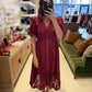 The Burgundy Elegance Dress