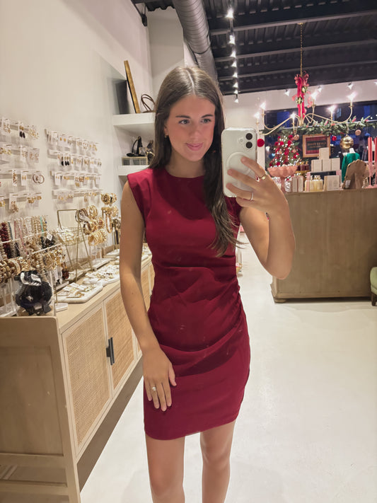 DOORBUSTER! The Burgundy Party Dress