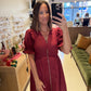 The Burgundy Elegance Dress