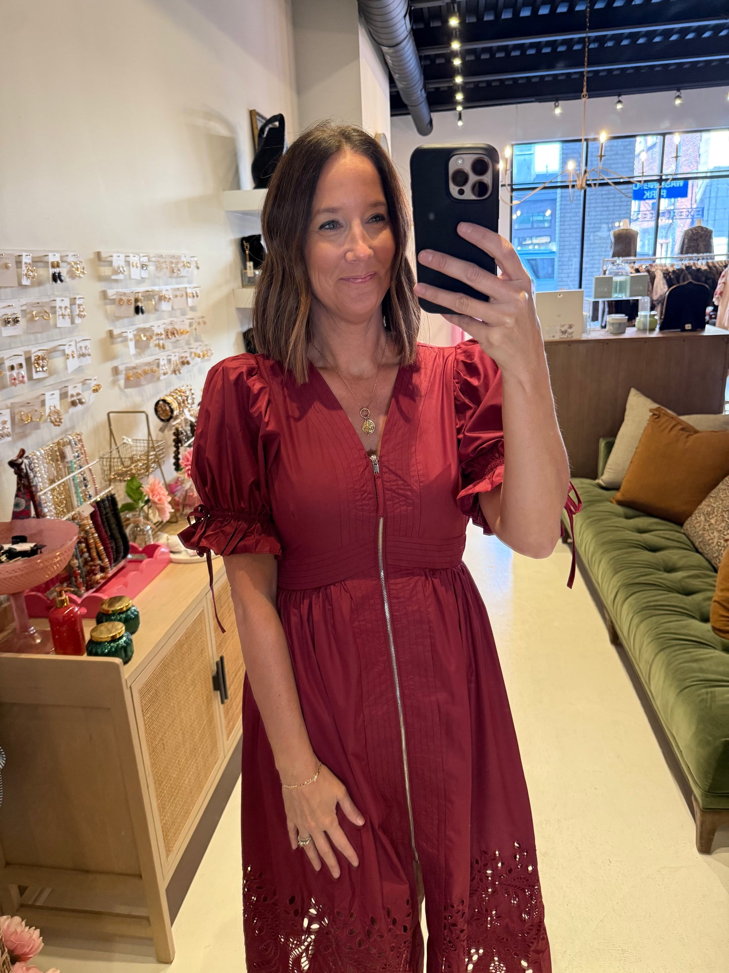 The Burgundy Elegance Dress