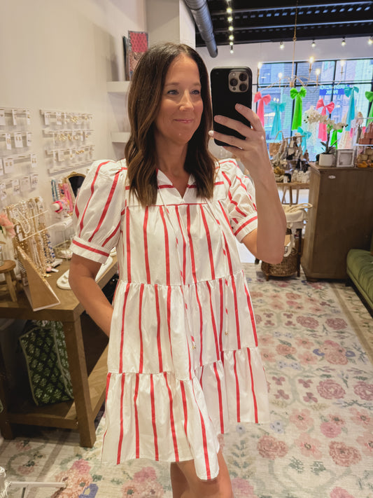 The Cadence Dress in Red