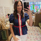 The Sylvia Top in Red, White, and Blue
